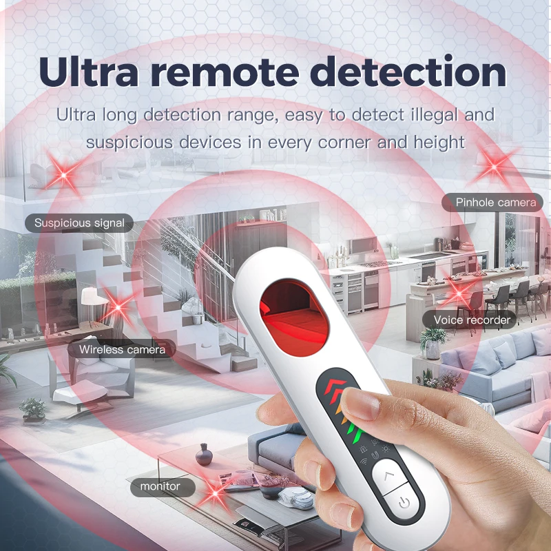 Anti Spy Hidden Camera Detector Home Alarm Spy Gadgets Professional Wireless Infrared Car GPS Tracker Detector Search Devices