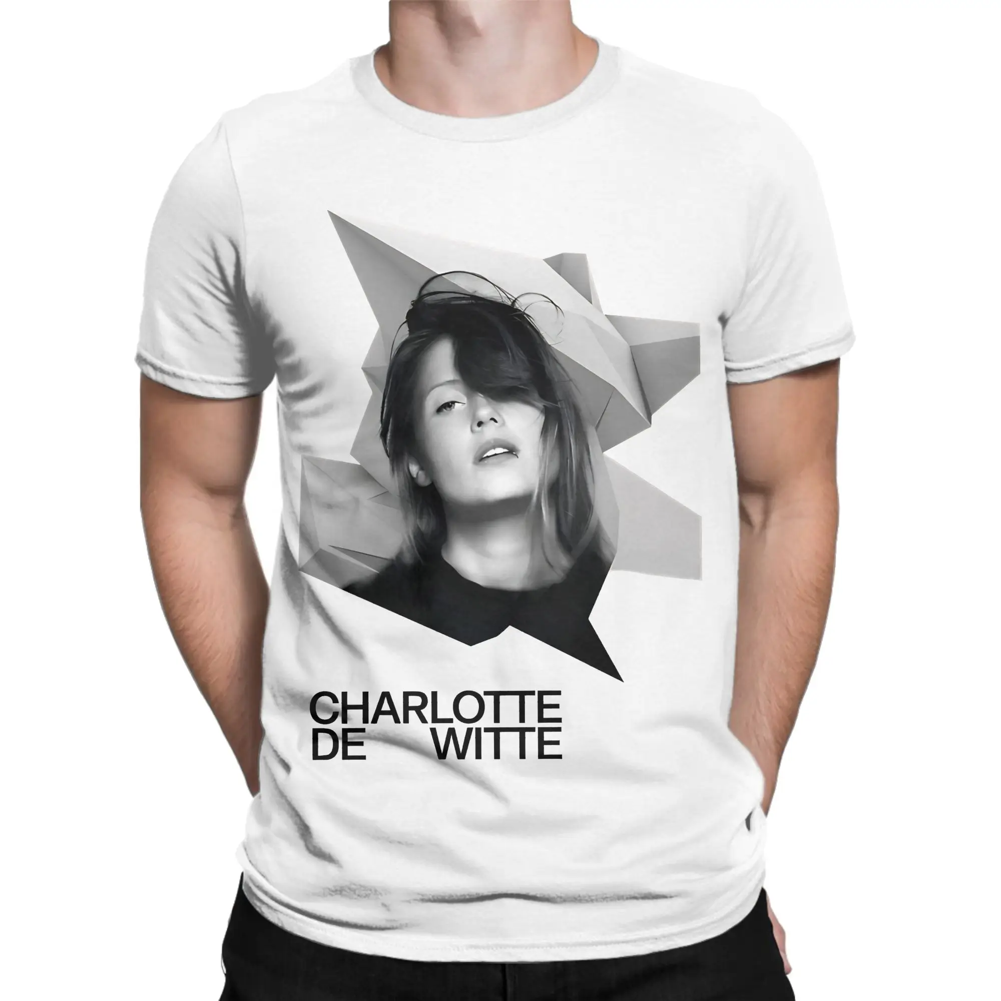 Oversized T-Shirt Beach Charlotte de Witte Novelty T Shirts  100 Cotton Tee Shirt for Men Y2K Retro Pattern Short Sleeve Tops
