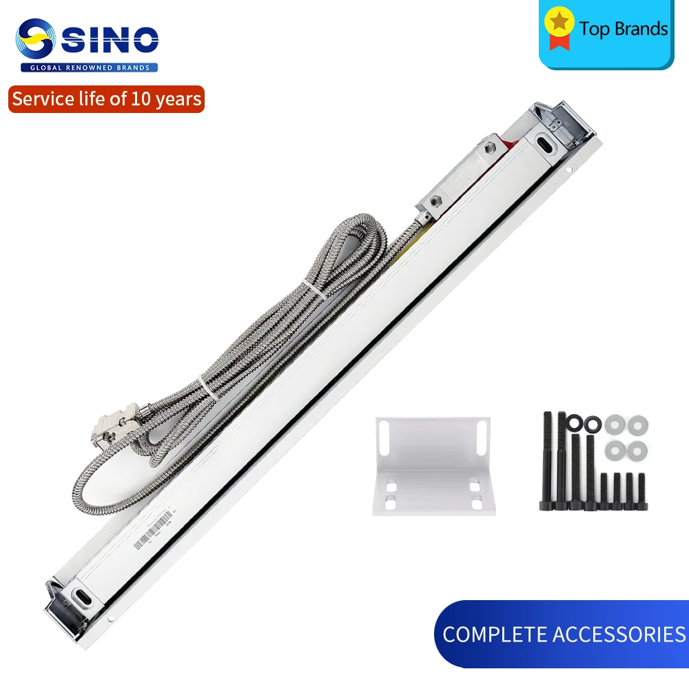 SINO 0.005mm K35 Optical Grating Ruler Sensor Linear Scale For DRO Lathe Milling Machine TTL 50mm~ 450mm