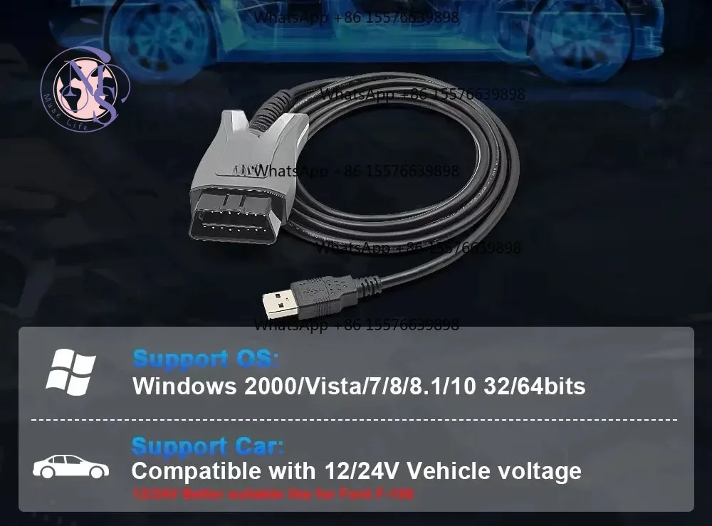 ZOCI-FOR-VLINKER-FS USB ELM327 OBD2 Scanner For Ford Mazda HS MS CAN Replacement Parts