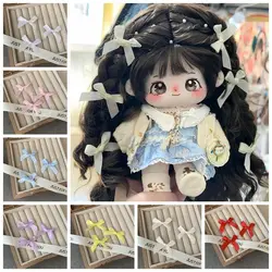 Cotton Doll Bowknot Hair Pins Doll Accessories 20cm Doll Wig Clips Mini DIY Hair Clips Plastic Hair Clips