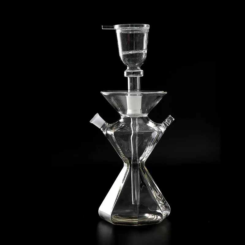 

360MM Height Diamond Glass Hookah Shisha Transparent Glass Crystal Diamond Smokestack Shisha Hookah Chicha Narguile Shesha Kit