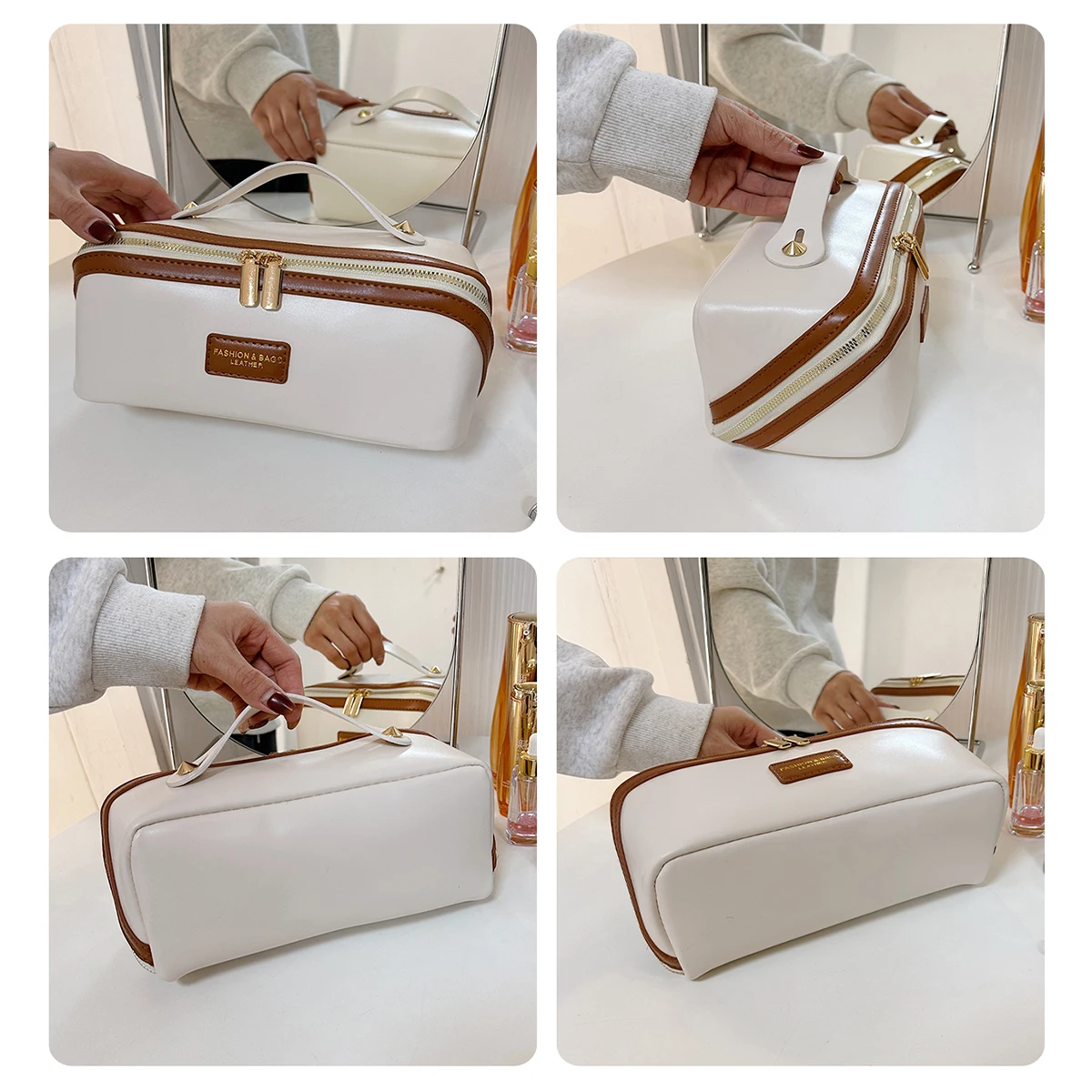 Cosmetic Bag for Women, Large Capacity, Portable, 2026 New Model, Light Luxury, High-End, Trendy Travel Makeup and Toiletry Storage Bag, Gift for Wife