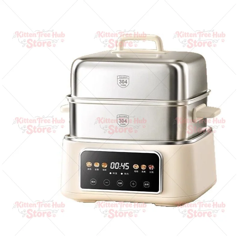 

All-steel electric steamer 304 stainless steel multi-functional household automatic steamer steamer hot pot breakfast machine
