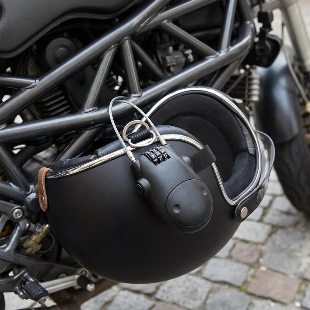 High-precision Code Wheel Password Lock Motorcycle Steel Cable Code Lock Suitcase Car Sled Telescopic Wire Rope Lock Helmet