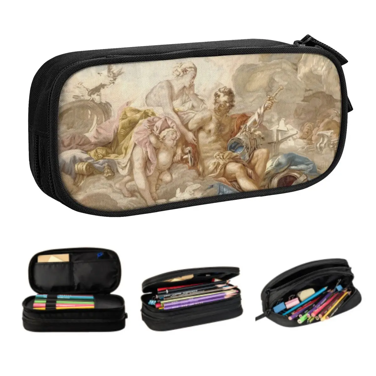 

Милый пенал Venus Aux Forges на заказ для девочек и мальчиков, большая емкость, бучер, пенал в стиле рококо, Ренессанс, студенческие канцелярские принадлежности