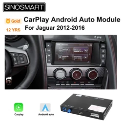 SINOSMART CarPlay Android Auto Decoder for Jaguar XF XJ F-TYPE 2012–2016 OEM Screen Camera Support Linux System