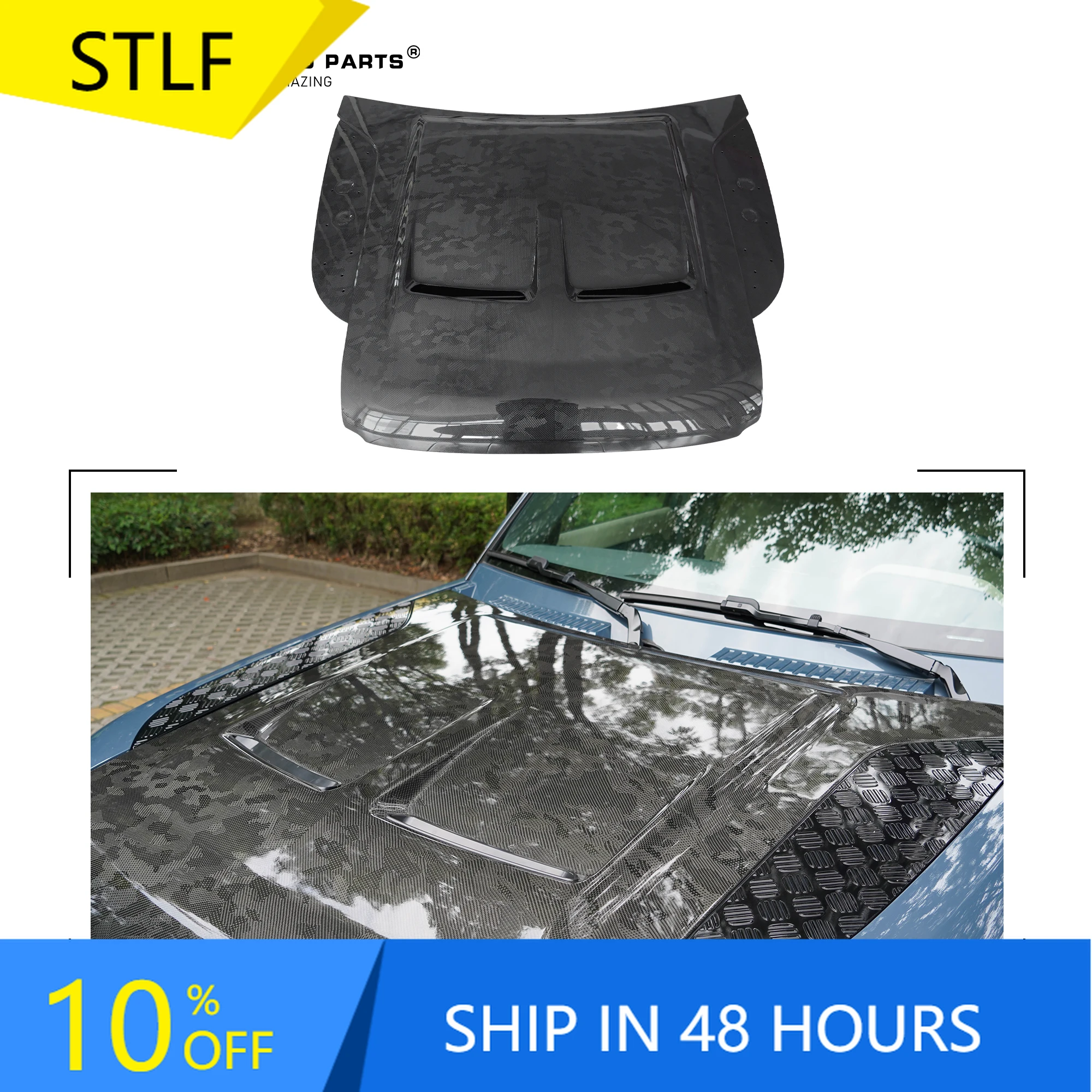 

New Design Car Parts Auto Body Systems Carbon Fiber Car Engine Hood Bonnet for Defender 90 110