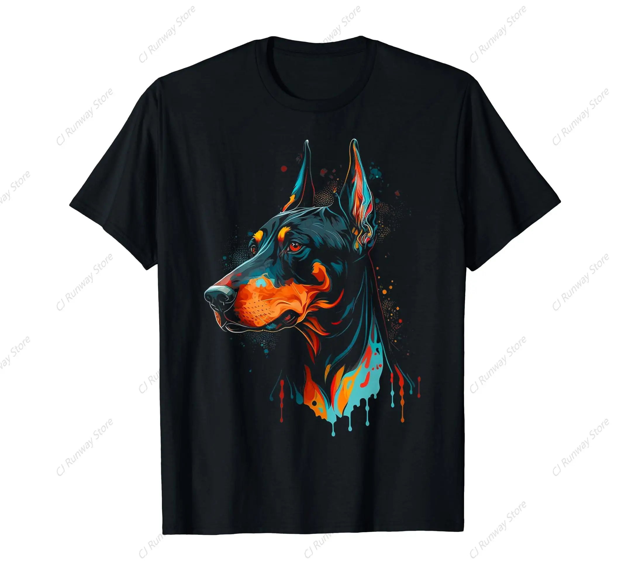 Colorful Doberman Pinscher For Dog Owners T-Shirt