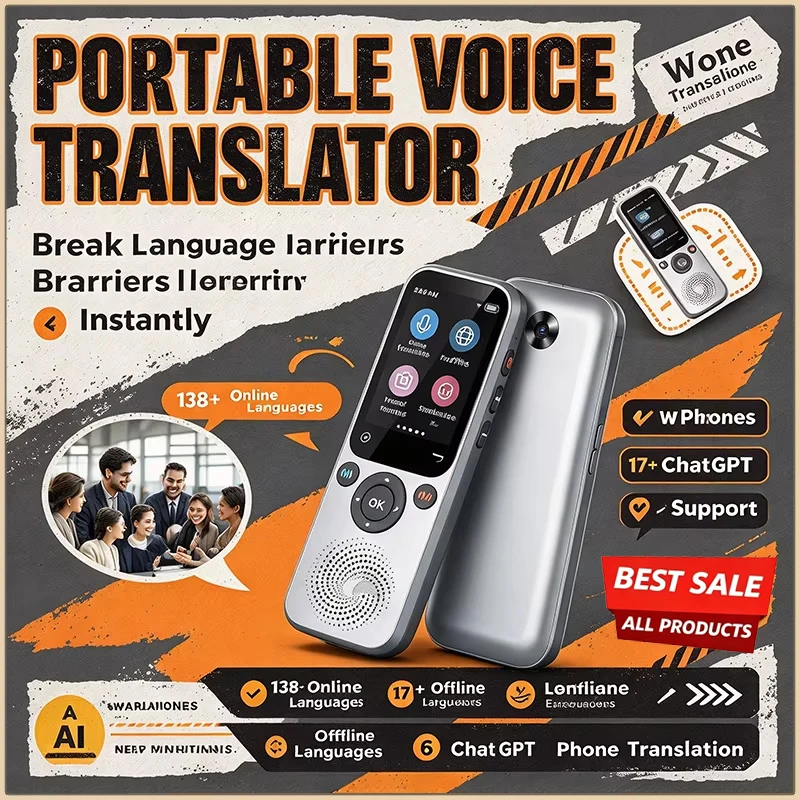 with Chat GPT Translator Language Translator Device Support 138 Real-time Language Translator Translation AI Translator