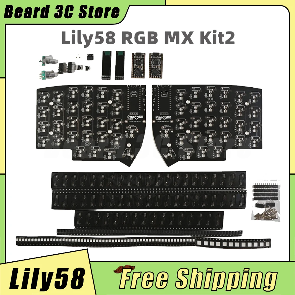 

Lily58 Разделенная клавиатура PCB Kit DIY Механическая клавиатура Пользовательские аксессуары для ПК Gamer RGB MX Беспроводная/проводная клавиатура с возможностью горячей замены