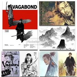 Japanese Hot Blooded Manga Vagabond Miyamoto Musashi Kendo Poster and Prints Canvas Painting Wall Art Pictures Home Room Decor