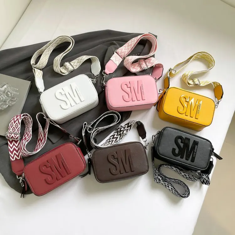 Petit sac carré imprimé Alphabet pour femmes, sac à main à bandoulière Design avec lettres, sac à bandoulière multi-voies en cuir véritable souple, 2026