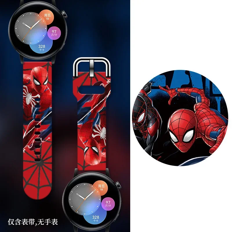 Anime Movie Series Printed Silicone Strap For Huawei GT Samsung FB-Versa Watch 23MM 22MM 20MM Watch Band Fashion Replacement