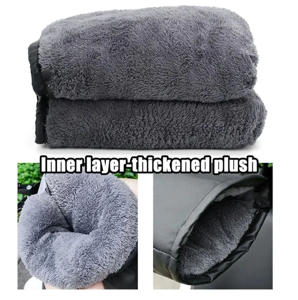 Wasserdichte Winter-Lenkerhandschuhe Thermisch Isolierte Handabdeckungen für Fahrrad Motorrad Roller Fahren – Detail 3