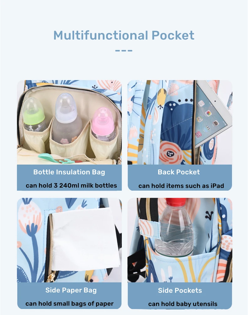 Mommy Diaper Bags Backpack Maternity Bag for Baby Large Capacity USB Warterproof Baby Shower Gift Multifunction Baby Nappy Bags