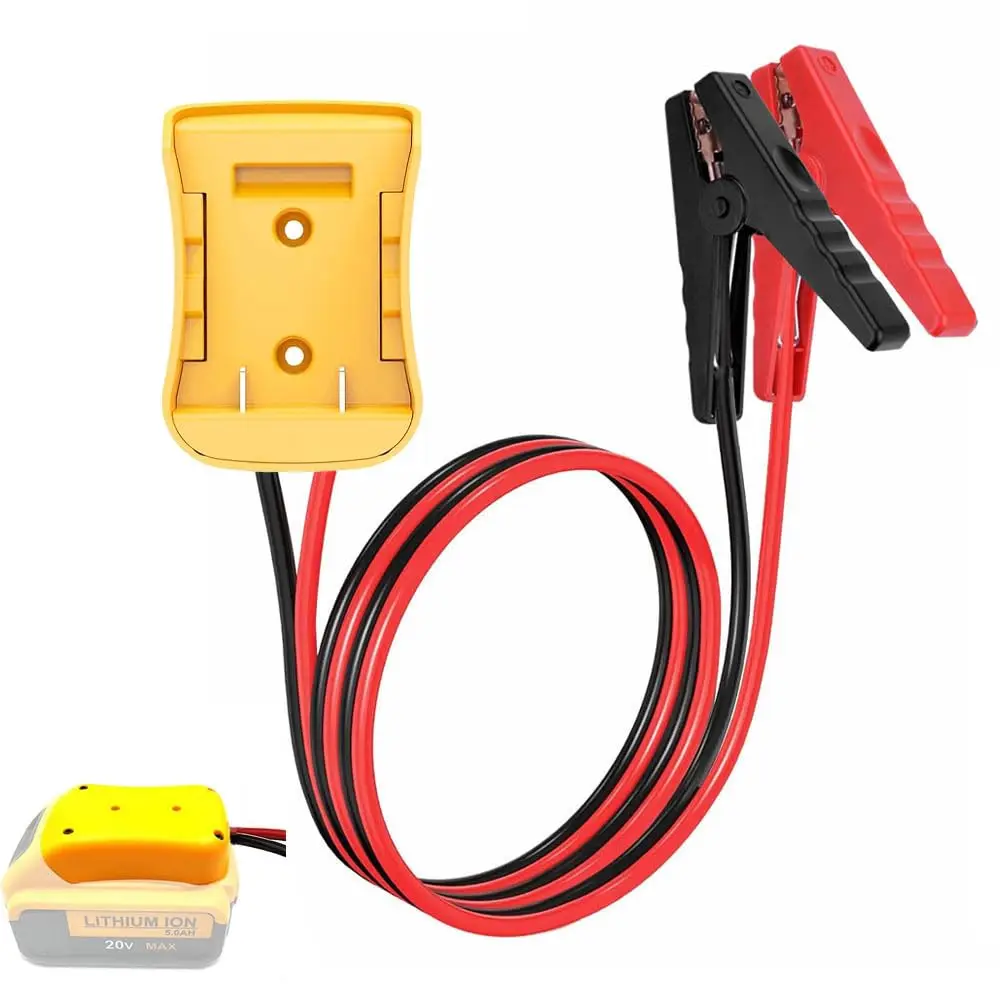 

8AWG 2FT Silicone Jumper Cables for Car, Booster Cables for Jump Starting Using Cordless Tool Battery, 392°F Heat Resistant