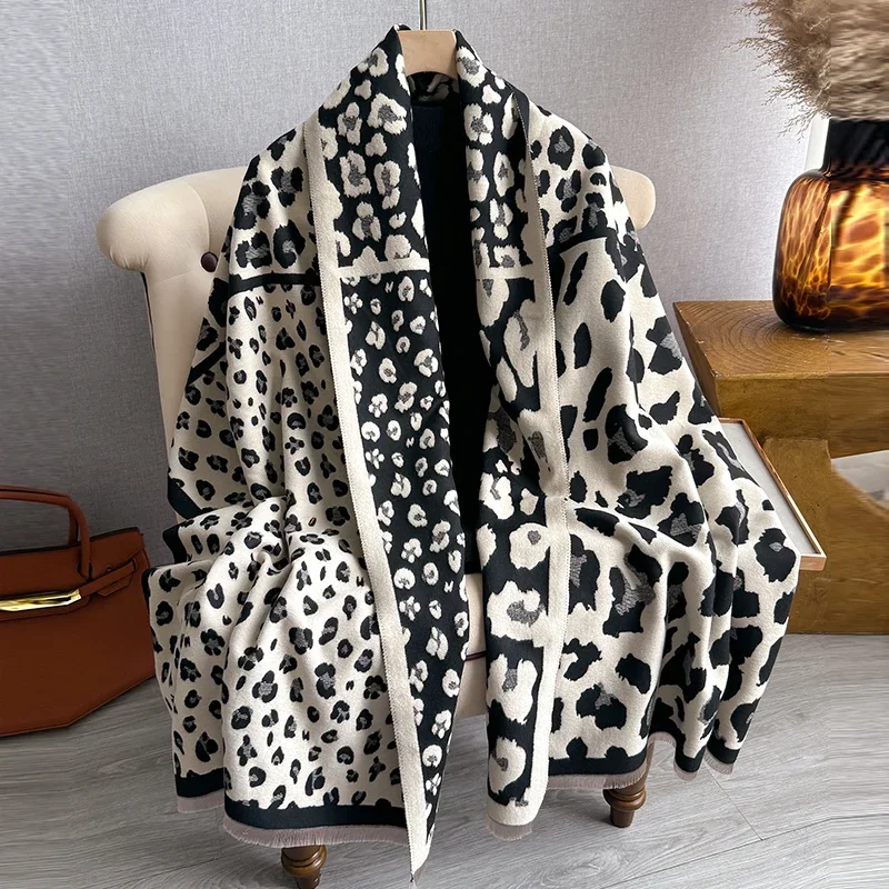 Luxury Cashmere Sacarf For Women Horse Print Thick Winter Blanket With Tassel Large Shawl And Wrap Bufanda Warm Poncho Echarpe