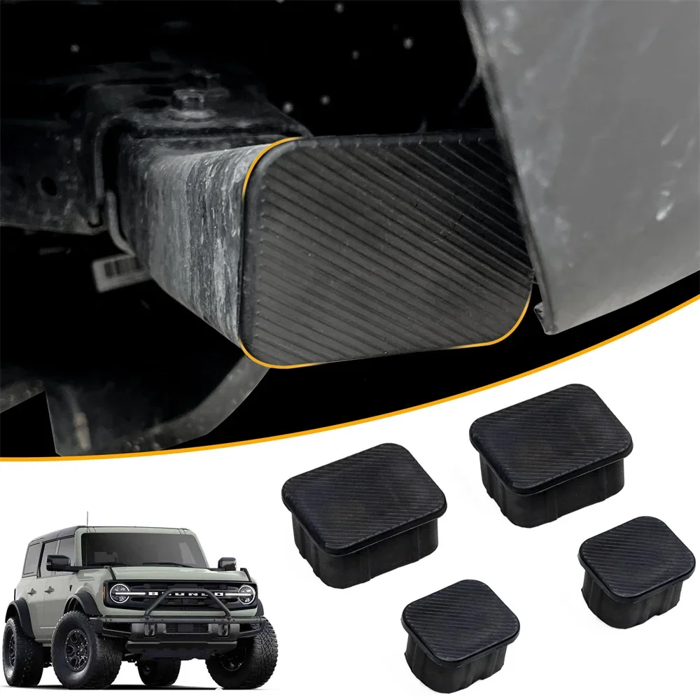 4PCS TPE Front Bumper Dust Plugs For Ford Bronco 2021-2023 2/4Door Crash Bar End Caps Front Axle Plug Mud-proof Dust Cap Stopper