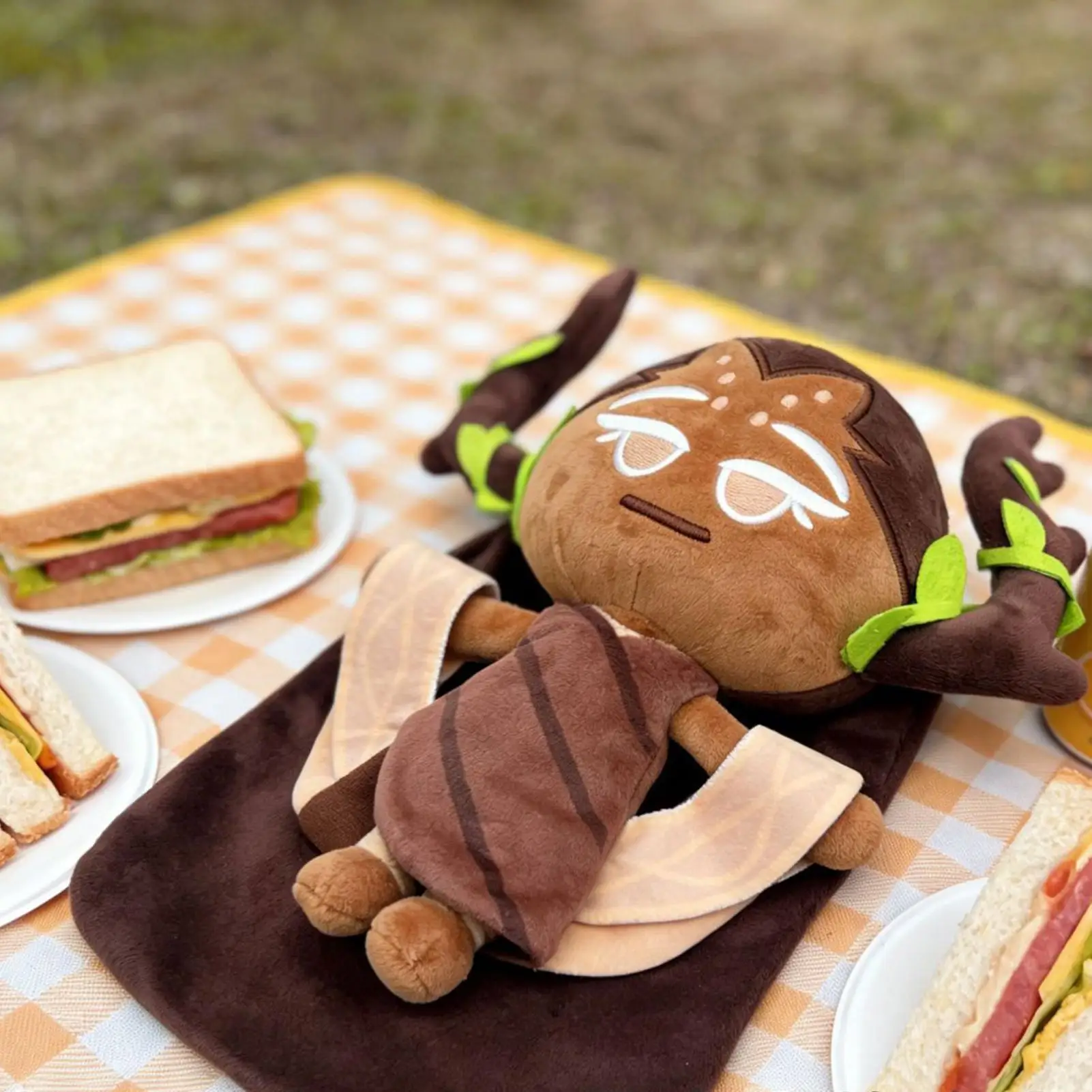 Pain d'épice homme royaume mille ans arbre cookie en peluche jouet mignon en peluche jeu Figure peluche compagnon poupée pour les enfants