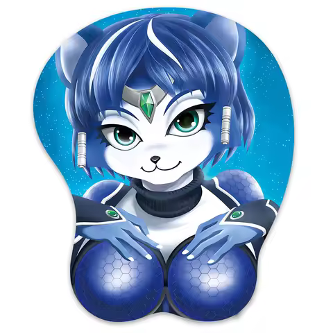 NEW 3D Mouse Pad Krystal Star Fox Oppai Mousepad Anime Manga Breast Gaming Wrist Rest Multi Design Mouse Mat Boob-pad