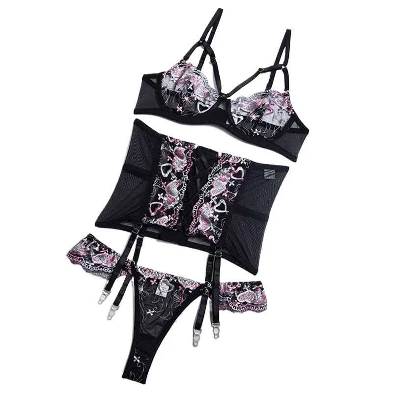 New Women's Underwear Sets Sexy Sets Bra Ladies Romantic Lingeries for Woman Lingerieset Dames Ensemble Lingeries Femmes Below