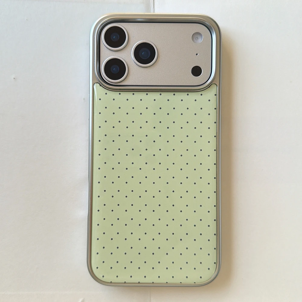 Koreanische INS Polka-Dot-Muster, galvanisierte Silber-Handyhülle für iPhone 17 Promax 18 13 14 15 16 Pro Max, stoßfeste Schutzhülle Funda – Detail 25