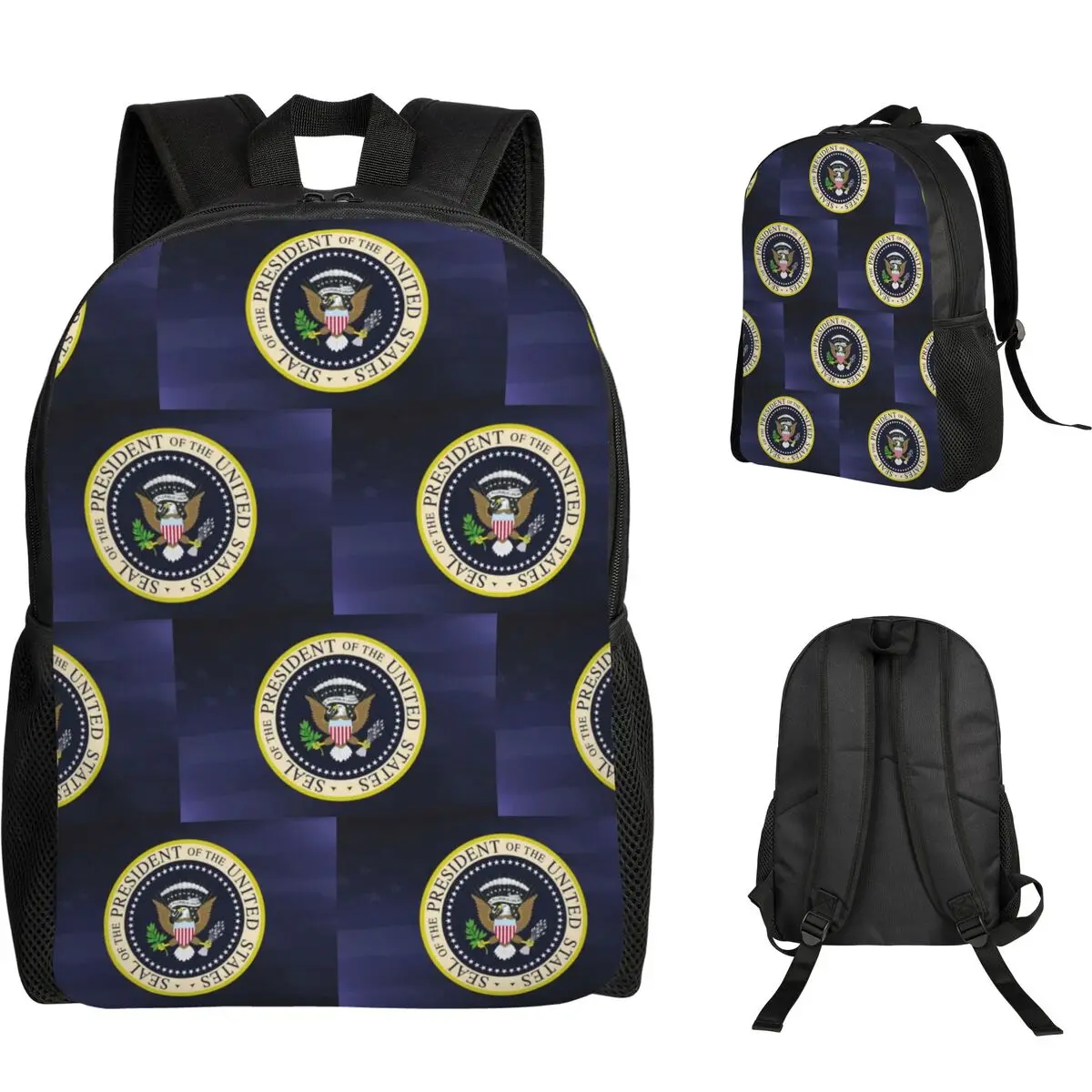 Seal Of The President Of The United States Student Backpack School Bag Hiking Travel Daypack for Men Women Bookbag Shoulder Bags