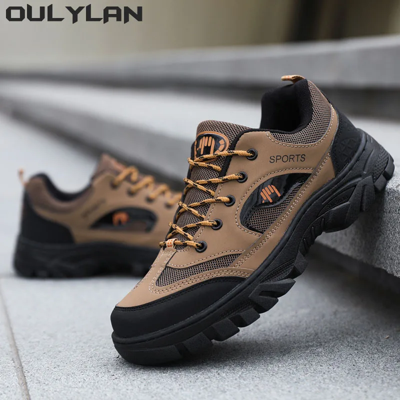 Oulylan Hiking Sports Man Leisure Running Shoes Trekking Sneakers Shoes Men Non-slip Outdoor Sneakers for Men Climbing Trekking