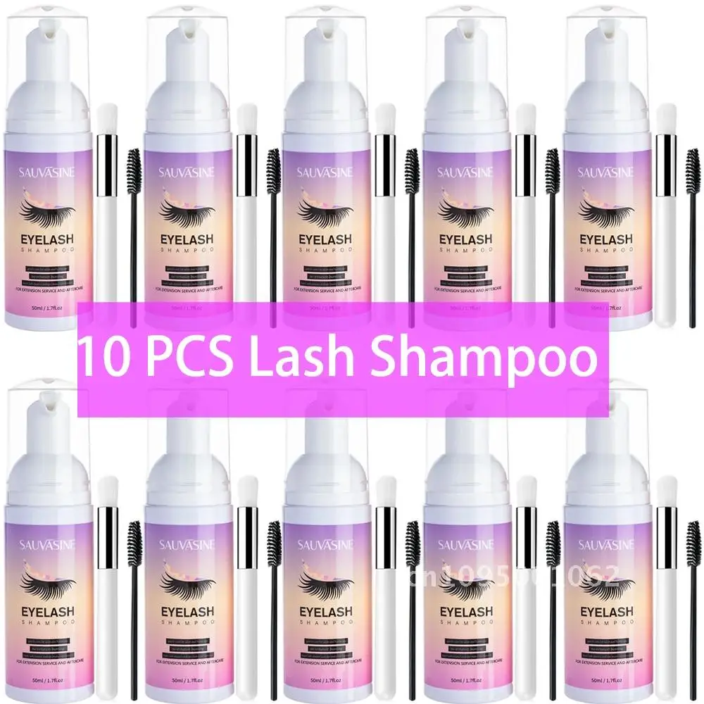 50ML Eyelash Extension Cleanser Shampoo Kit Mousse Fast Makeup With Women Glue Cleaning Set Removal Brush Foam For Deeply