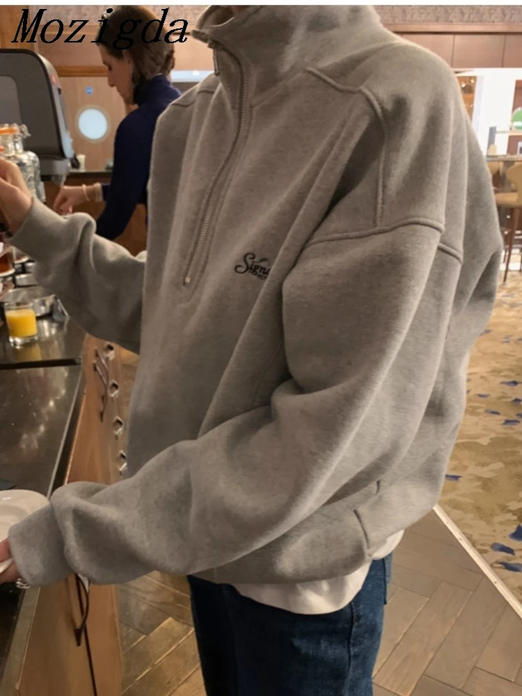 

Spring Autumn Loose Turtleneck Hooded Coat Women Long Sleeve Fashion Ladies Coats Tops Chaqueta Mujer