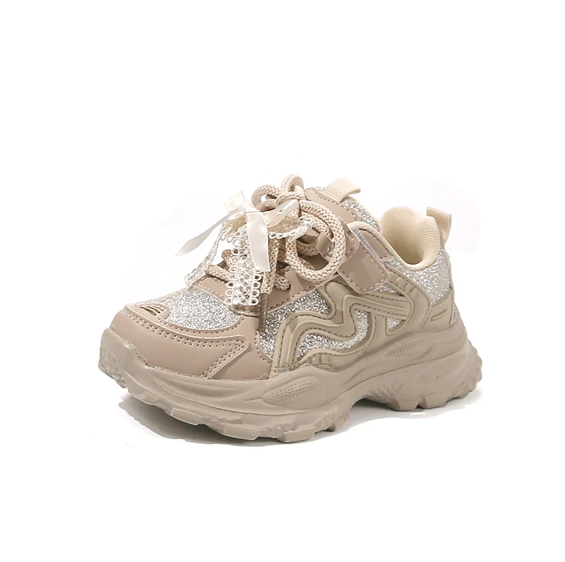 

Спортивная обувь в корейском стиле для девочек, роскошные кроссовки с блестками для девочек-подростков, легкие уличные кроссовки из ЭВА для девочек