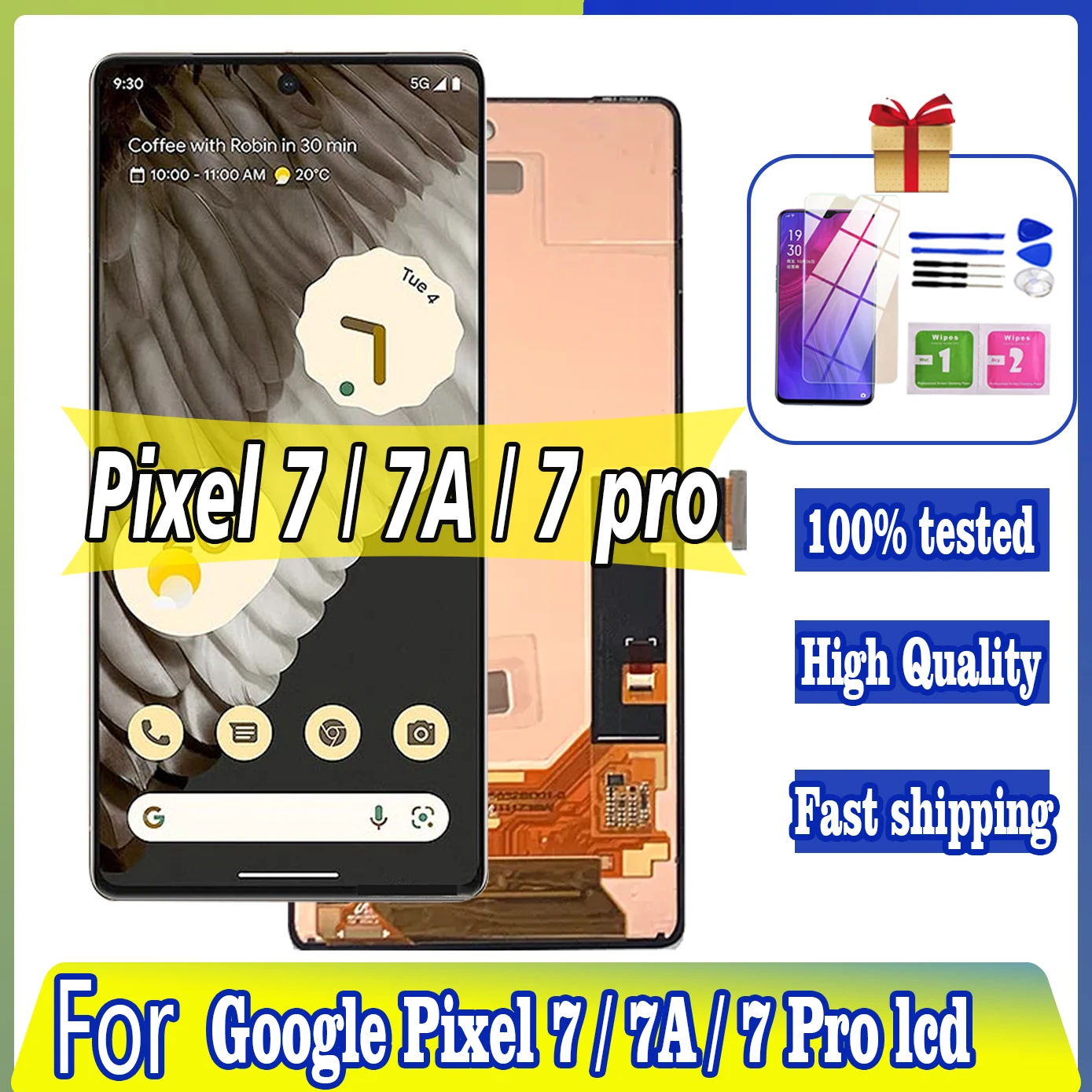 

AMOLED 6.3" LCD For Google Pixel 7 Pixel7 7A Display Screen Digitizer 6.7" For Google Pixel 7 Pro LCD Frame Touch Panel