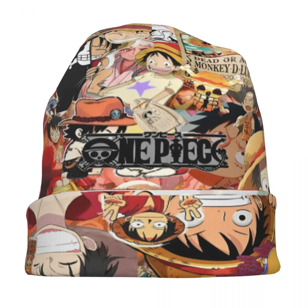 One Piece Anime Manga Rufy Slouchy Beanie per uomo Donna Moda Skullies Caps Bonnet Cappelli lavorati a maglia