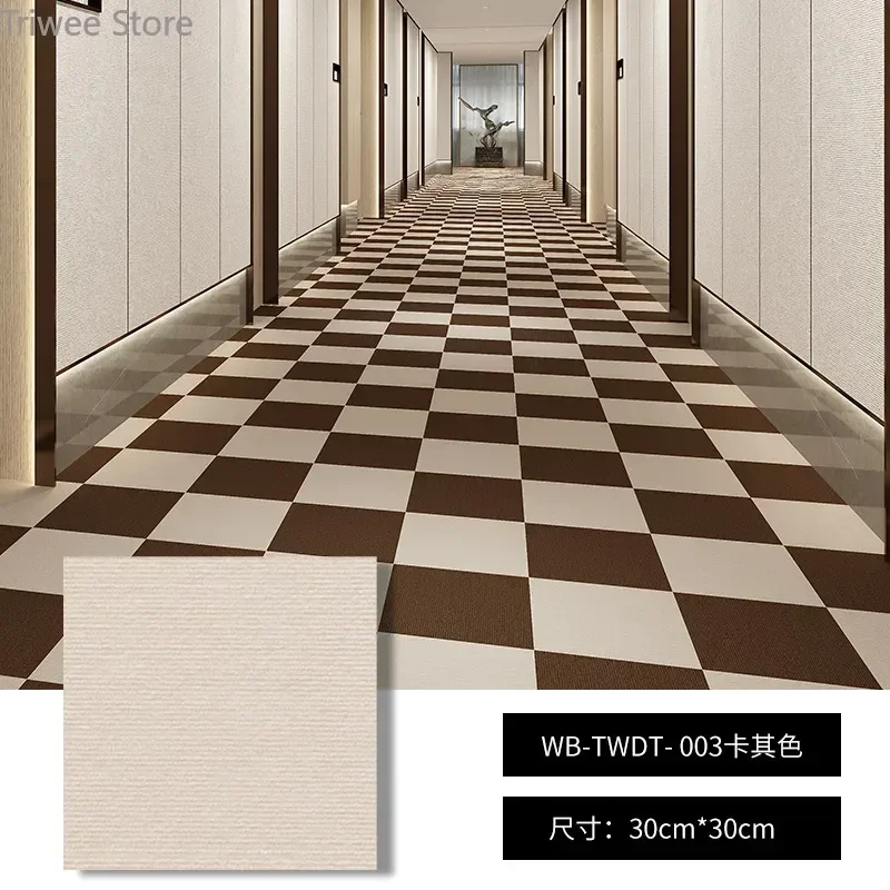 30×30 Self-adhesive Carpet Laminate and Antislippery Linoleum Flooring Large Sticker for Ofiices Study Decoration Floor Stickers