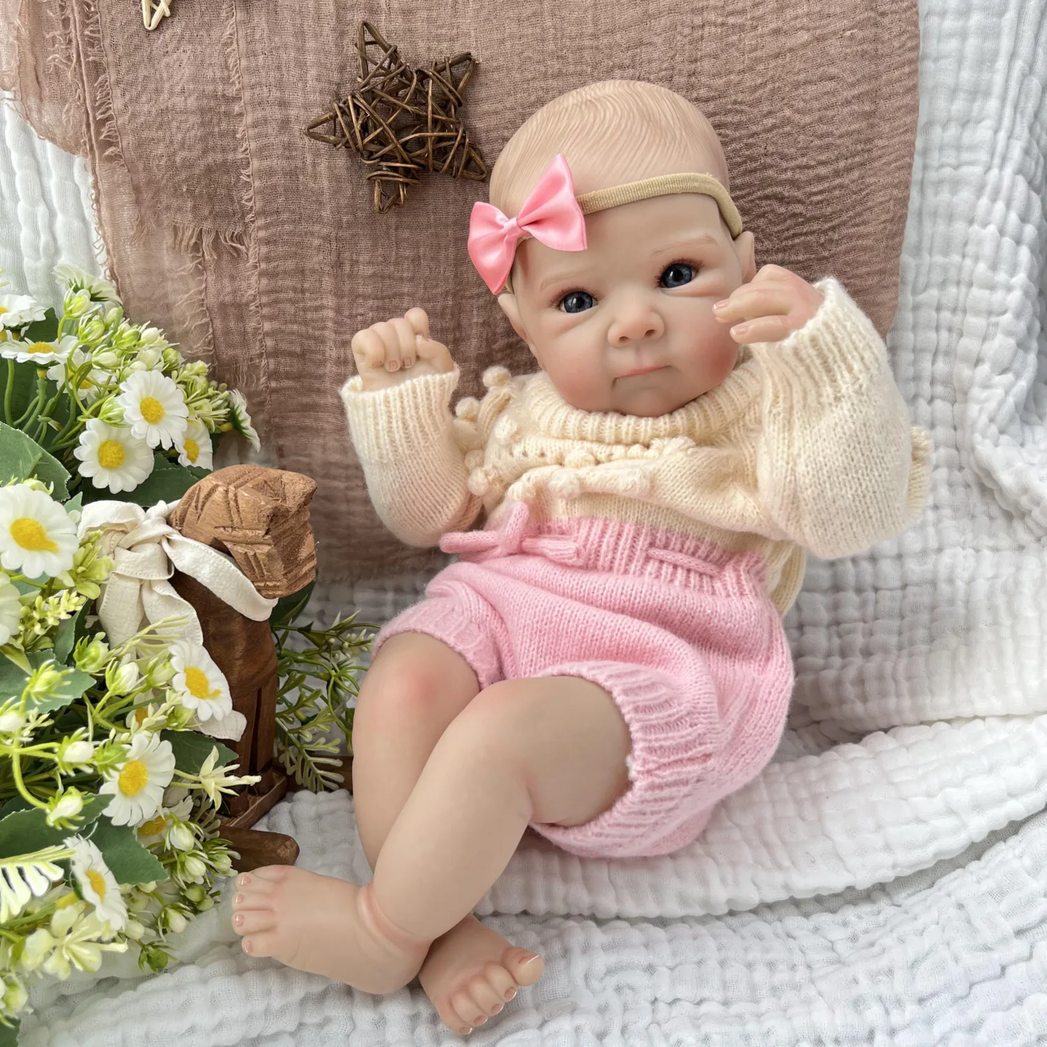 ตุ๊กตา BZDOLL รุ่น Real Look ขนาด 18 นิ้ว (45 ซม.) ตุ๊กตา Reborn ตัวผ้าเหมือนจริง ผิว 3 มิติ น่ารัก แฟชั่น ของขวัญวันเกิด