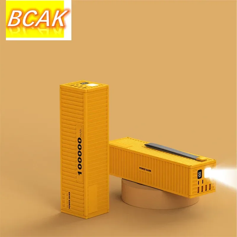 Universal BCAK Outdoor Large-capacity Power Bank with Cable 66W Fast Charging 100000 MAh Mobile Power Supply