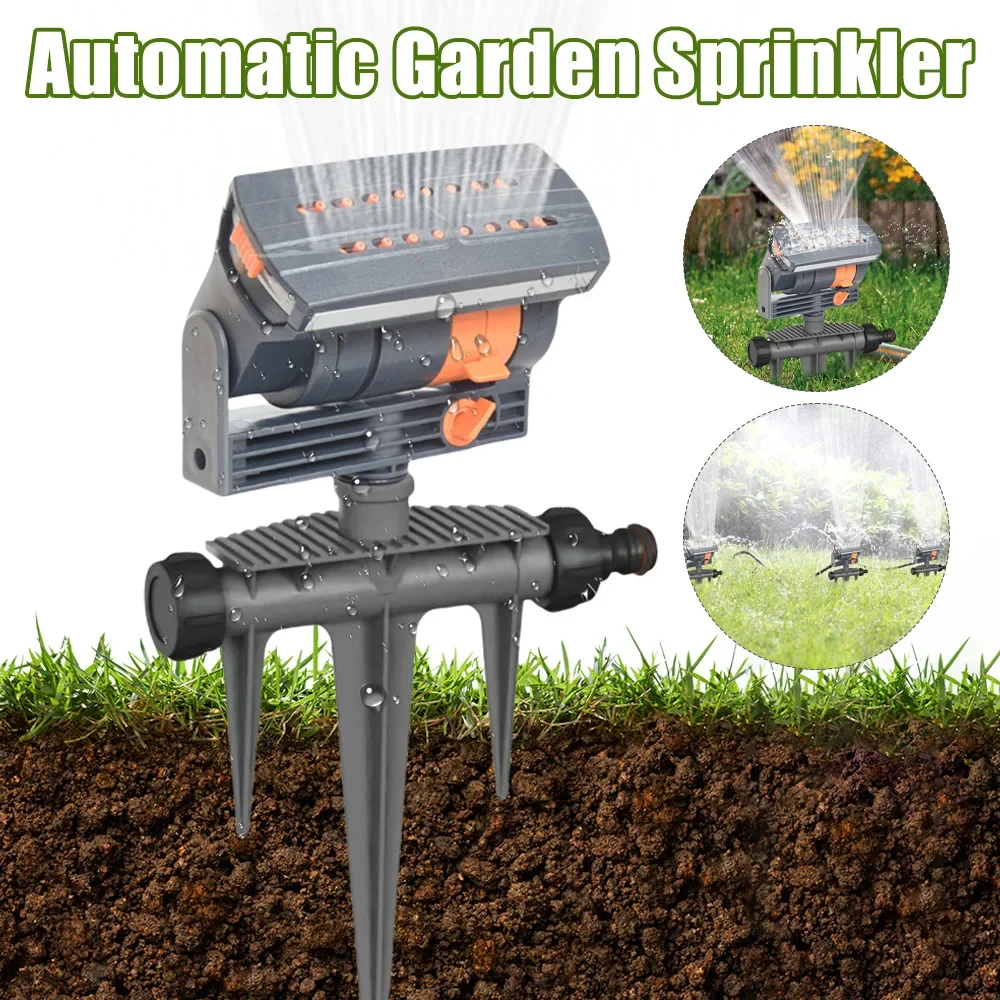 

Oscillating Sprinkler Automatic Garden Sprinkler 16 Holes Rotating Lawn Sprinkler for Outdoor Yard Garden Irrigation System