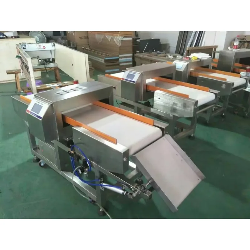 Food Production Line Metal Detector Touch Screen Digital Food Industry Metal Detectors for Dry and Wet Area Production Line