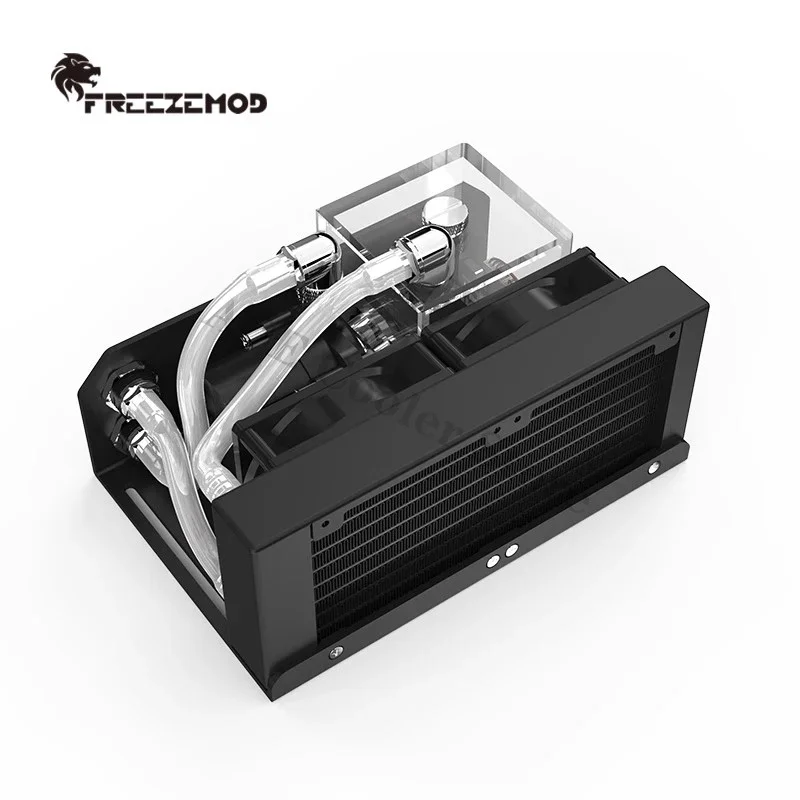 FreezeMod Industrial Water Cooling Module Kit,Quick-Disconnted Enlarged Reservoir,Lift 4M/600L/H DC12V/24V SLMZ-V-S