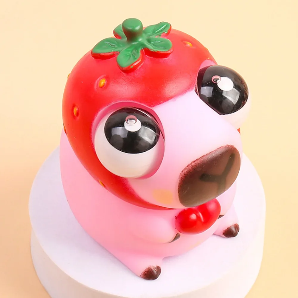 ตุ๊กตาคาปิบาร่าตาโตตลก ของเล่นบีบแคปิบาร่า ลูกบอลบีบแคปิบาร่า ของเล่นนุ่มนิ่มสร้างสรรค์