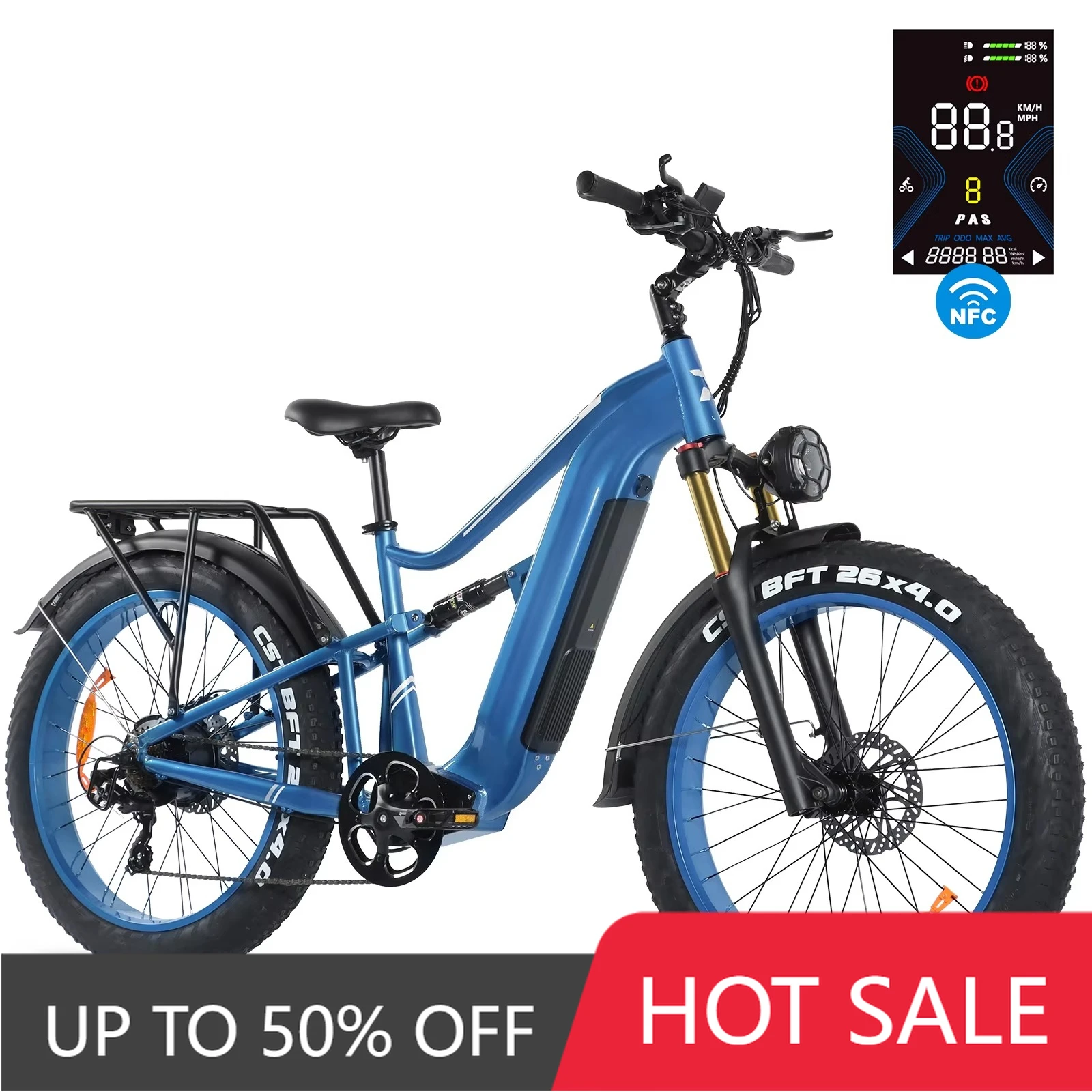 

JYF Remote Powerful 750w 48v Electric Bike Electric Mountain Bike Adult