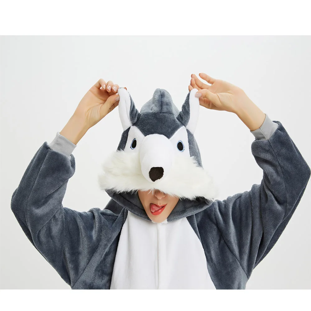 الحيوان الكرتون مقنعين حللا الأطفال ملابس خاصة بيجامات أطفال منامة Infantil الكبار المراهقين الدافئة منامة الاطفال نيسيس #6