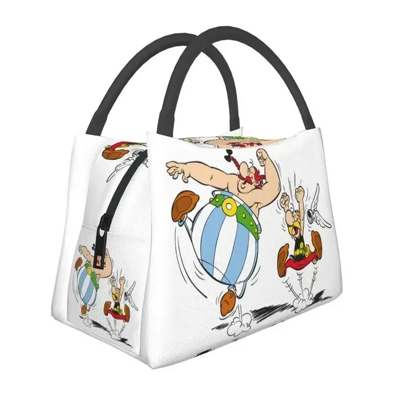 Custom Comic The Adventures Of Asterix And Obelix Lunch Bag Men Women Cooler Thermal Insulated  Boxes For Office Travel