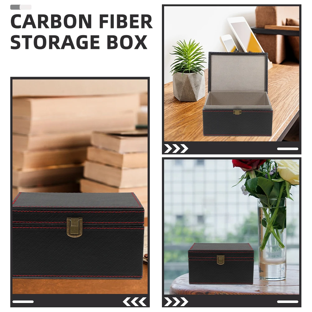 

Car Key Box Phone Holder Large Capacity ganizer Faraday Faraday Key Fob Protector Box Cage Anti Radiation Carbon Fiber Pu