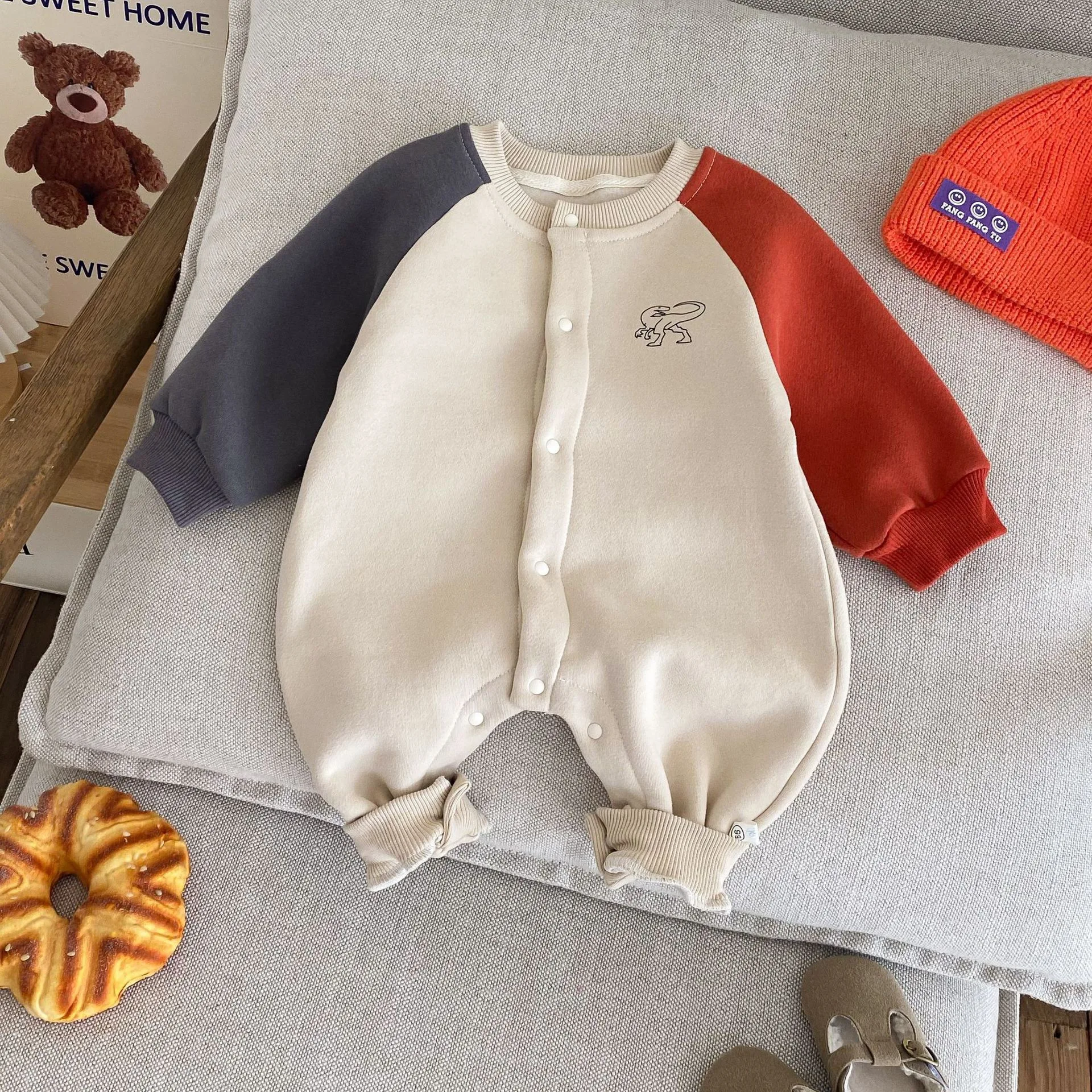 

0-3T Winter's Hoodie Rompers Onesies Jumpsuits For Baby Clothes Climbing Kids Suits Boys Girls Outdoor Wear
