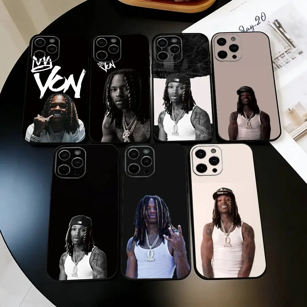

R-Raper K-King Von Phone Case For iPhone 17,16,15,14,13,12,11 Plus,Pro Max,XS,Soft Silicone Black Cover
