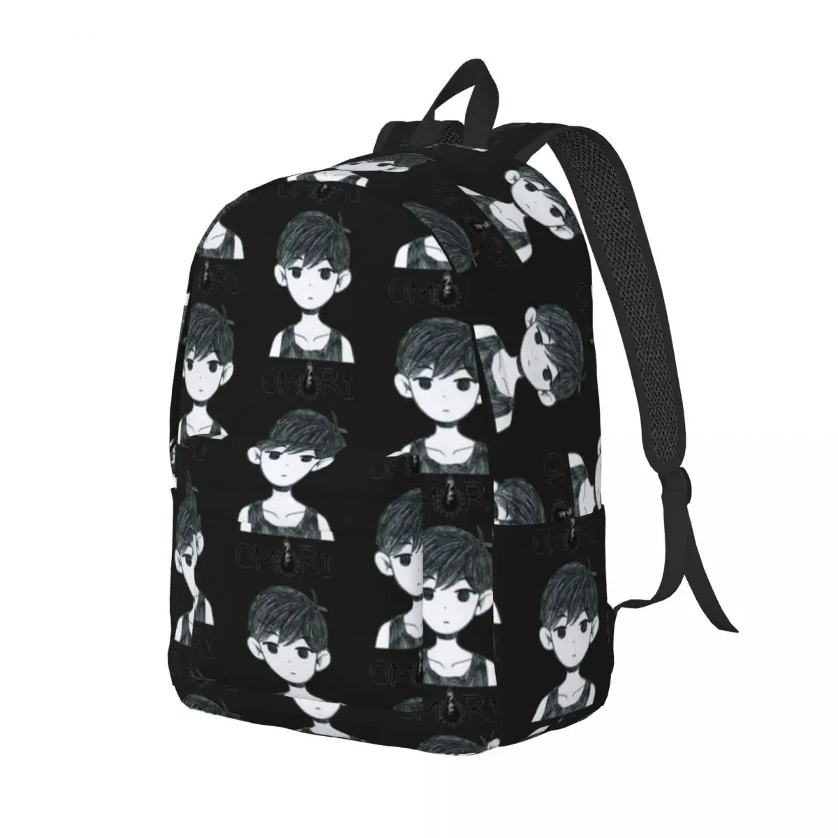 Omori Hero Sunny Basil Cartoon Backpack for Boy Girl Kids Student School Book Bags Canvas Daypack Preschool Primary Bag Travel