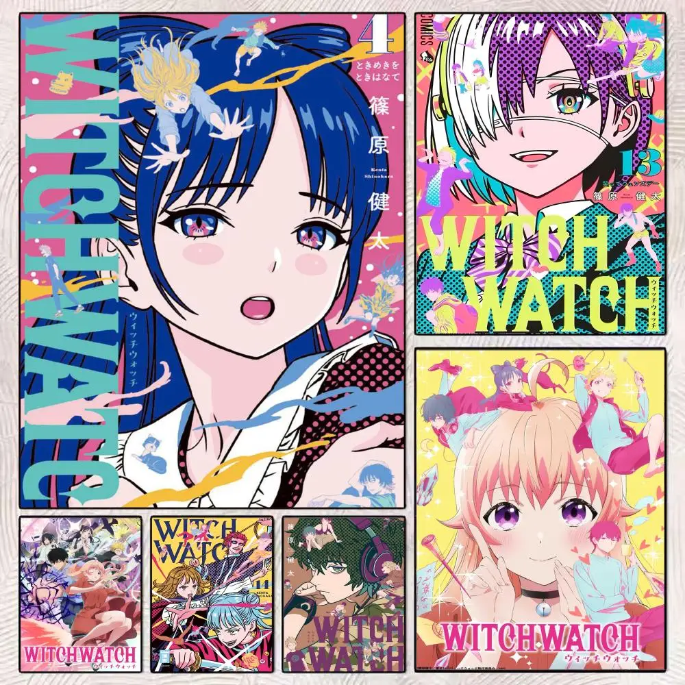 HD Art Shonen Manga W-WITCH W-WATCH Poster Mural Wallart Poster Waterproof Vintage Print Decor for Home Decoration DIY Durable