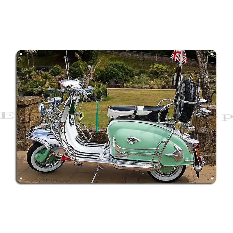 Mint Lambretta Metal Plaque Poster Wall Decor Personalized Garage Wall Decor Poster Tin Sign Poster